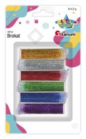 Brokat Titanum Craft-Fun Series metaliczny 6 kolor. (9903) Titanum