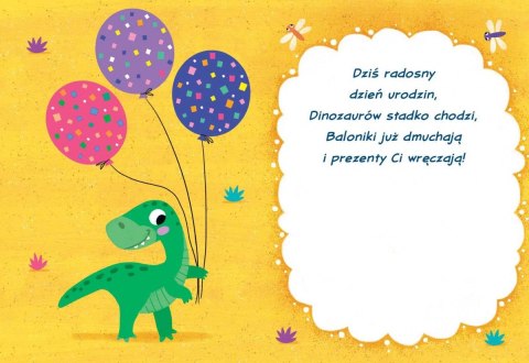 Kartka składana B6 2 DINOZAURY B6 Henry (5905701485239) Henry