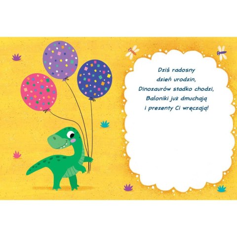 Kartka składana B6 2 DINOZAURY B6 Henry (5905701485239) Henry