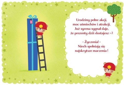 Kartka składana B6 B6 4 straż pożarna Henry (5905701485284) Henry