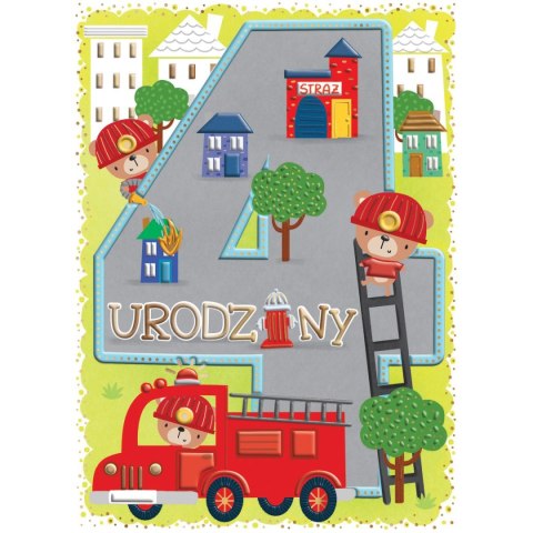 Kartka składana B6 B6 4 straż pożarna Henry (5905701485284) Henry