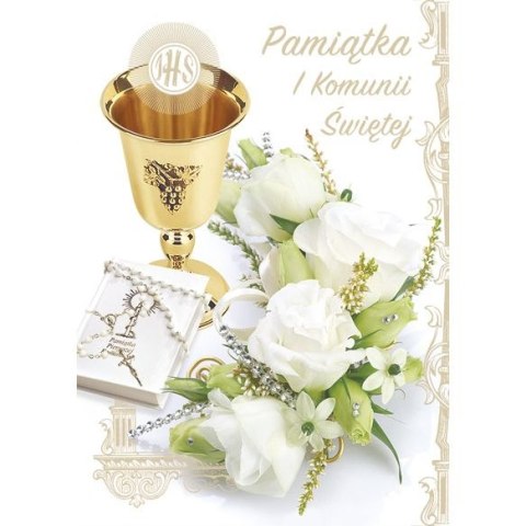 Kartka składana KOMUNIA [mm:] 140x190 Pol-mak (LPOP KOM) Pol-mak