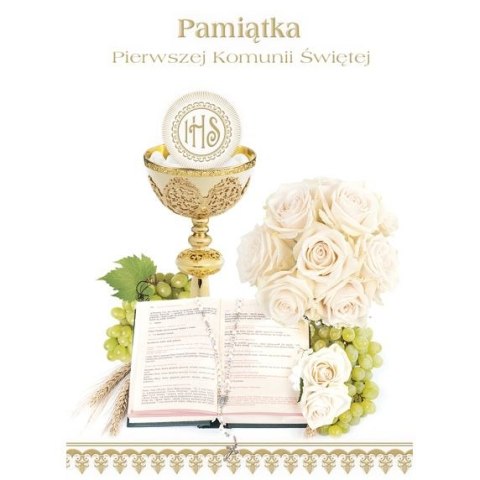 Kartka składana KOMUNIA [mm:] 140x190 Pol-mak (LPOP KOM) Pol-mak