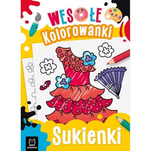 Książeczka edukacyjna Aksjomat Wesołe kolorowanki. Sukienki Aksjomat