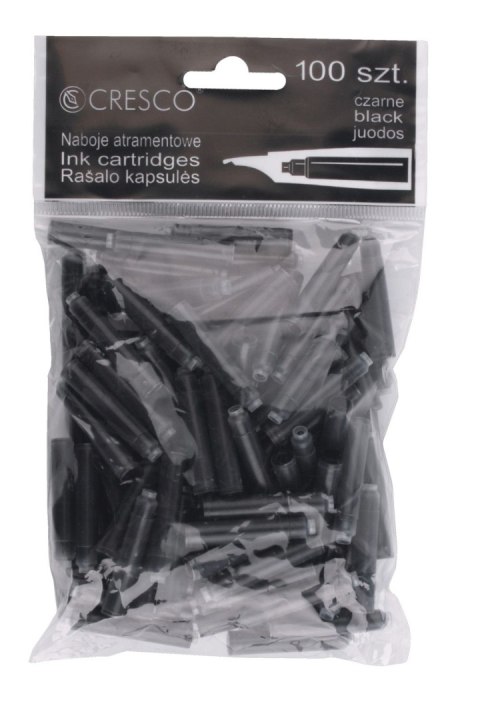 Naboje krótkie 100 szt - woreczek czarne Cresco (080019) Cresco