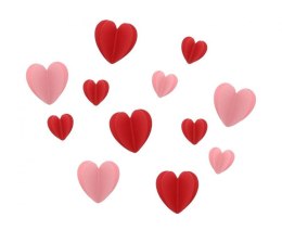 Naklejka (nalepka) samoprzylepne Love is in the air- Serduszka 3D, mix, 12 szt. Godan (RV-NSLO) Godan