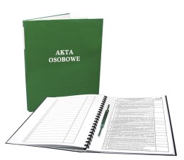 Teczka do akt osobowych Warta zadrukowana ABCD A4 Zielony tektura pokryta folią (1824-339-144) Warta