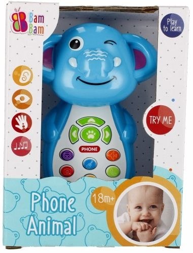 Telefon zabawkowy muzyczny Słonik Bam Bam (481806) Bam Bam