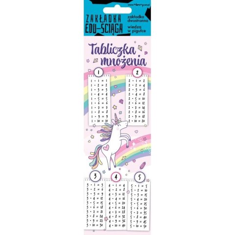 Zakładka do książki Ściąga tabkiczka mnożenia unicorn tęcza Henry (5905701482696) Henry