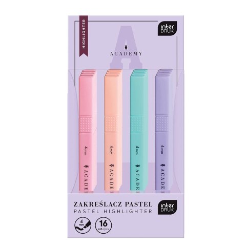 Zakreślacz pastelowe 5902277350374 wkład mix Interdruk (4KOL) Interdruk
