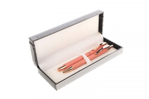 Zestaw piśmienniczy MASTER różowy pióro+ długopis et.38 Cresco (M-02) Cresco