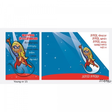 Kartka składana Young Urodzinowy dla dziewczyny B6 Ev-corp (STKY-015) Ev-corp