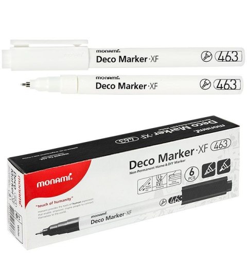 Marker specjalistyczny Akrylowy Deco Marker 2080154707 wkład biały 0,7mm igłowa końcówka Monami (160-2513) Monami