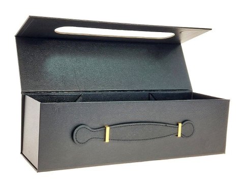 Pudełko na prezent do samodzielnego składania, na wino, czarne [mm:] 335x105x 100 Adar (617902) Adar