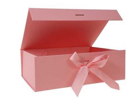 Pudełko na prezent do samodzielnego składania, różowe [mm:] 280x200x 90 Adar (617216) Adar
