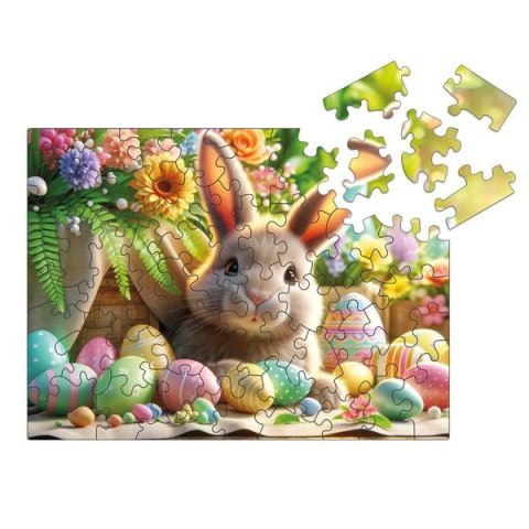 Puzzle drewniane Wielkanocny zajączek 50 el. Multigra Multigra