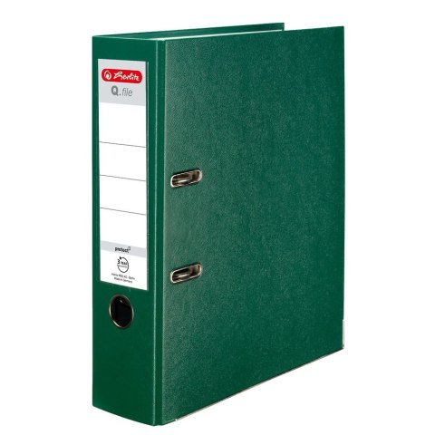 Segregator dźwigniowy Q. file Standard 0011167434 A4 80mm zielony Herlitz (300003086) Herlitz