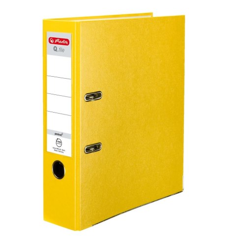 Segregator dźwigniowy Q. file Standard 0011167442 A4 80mm żółty Herlitz (300003087) Herlitz