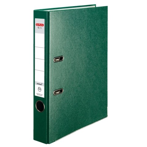 Segregator dźwigniowy Q. file Standard 0011167509 A4 50mm zielony Herlitz (300003091) Herlitz