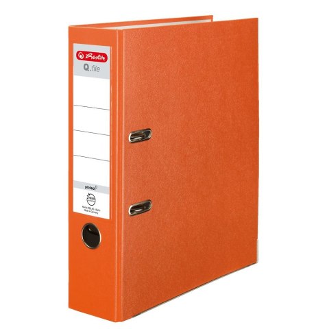 Segregator dźwigniowy Q. file Standard 0011178944 A4 80mm pomarańczowy Herlitz (300003102) Herlitz