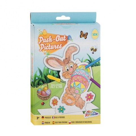 Zestaw kreatywny dla dzieci Wielkanocne obrazki do wypychania 10 arkuszy Icom (810021) Icom