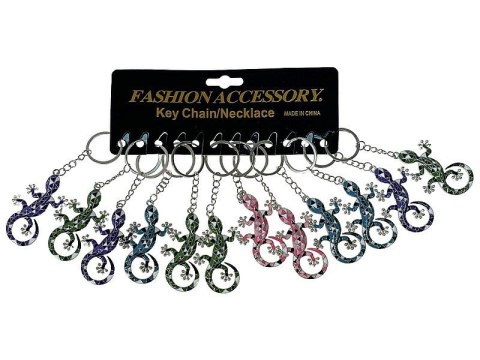 Brelok metalowy - jaszczurka, karta 12szt. Adar (603950) Adar