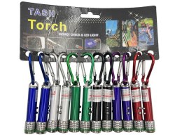 Brelok Cabo Toys latarka z laserem 12szt. karta (K624) Cabo Toys
