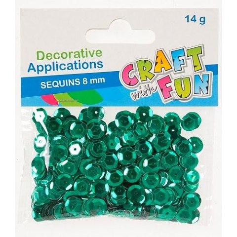 Cekiny zielone 14g Craft with Fun (383995) Craft with Fun