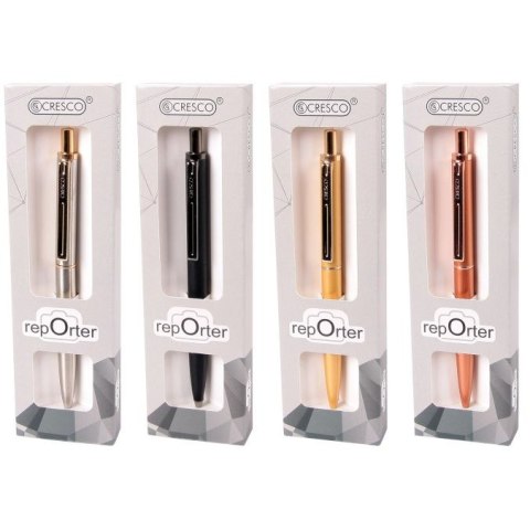 Długopis standardowy Reporter Premium 5907464218604 wkład niebieski Cresco (290103) Cresco