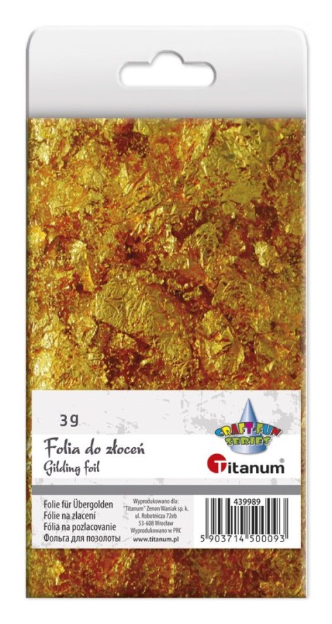 Folia ozdobna Craft-Fun Series do złoceń płatki złota Titanum Titanum