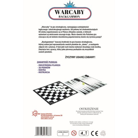 Gra planszowa warcaby - backgammon WARCABY BACKGAMMON Abino Abino