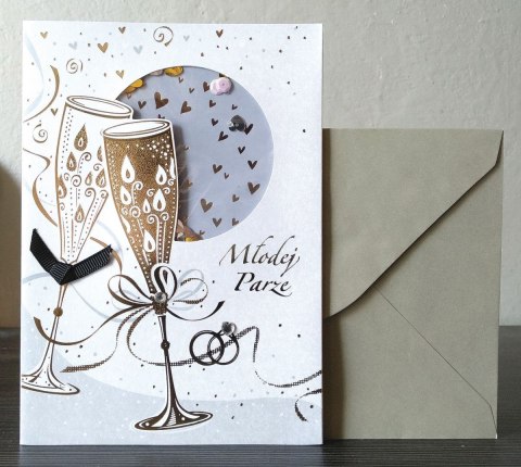 Kartka składana ślubny [mm:] 120x170 Avanti Avanti