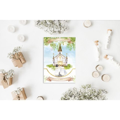 Kartka składana B6 Karnet B6 KIESZONKA KOMUNIA KOSCIÓŁ Henry (5907465667487) Henry