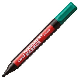 Marker permanentny Uni zielony 1,0-4,5mm ścięta końcówka (NO-380B) Uni