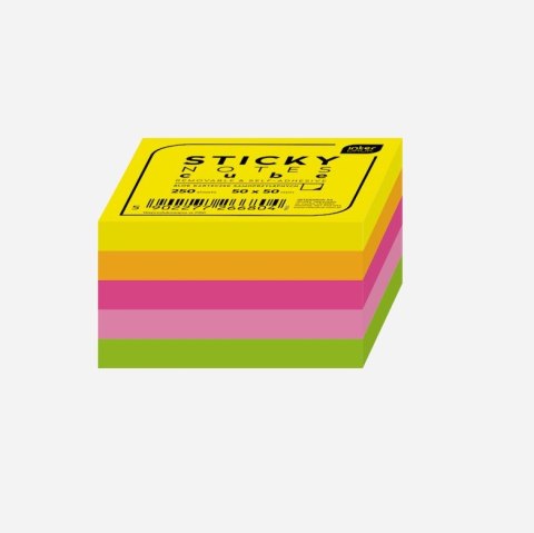 Notes samoprzylepny (karteczki) mix fluo 250k [mm:] 50x50 Interdruk (IKARSAM250) Interdruk
