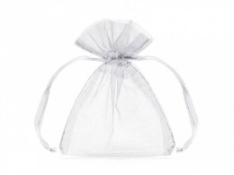 Organza Partydeco Woreczki z organzy, białe, 10cm biały (WRG5-008-10) Partydeco