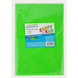 Ozdoba filcowa Craft with Fun 20x30x5szt zielona 40/80 (439308) Craft with Fun