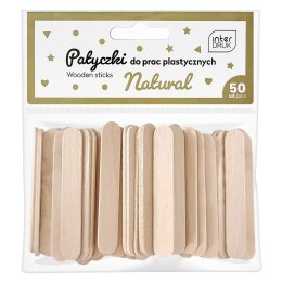 Patyczki naturalne DO prac plastycznych 5902277337283 50 szt Interdruk (65x10 50 szt) Interdruk