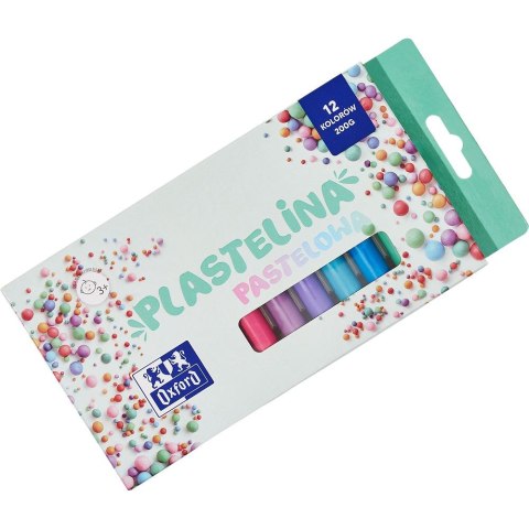 Plastelina 12 kol. pastelowa mix 200g Oxford (400178108) Oxford