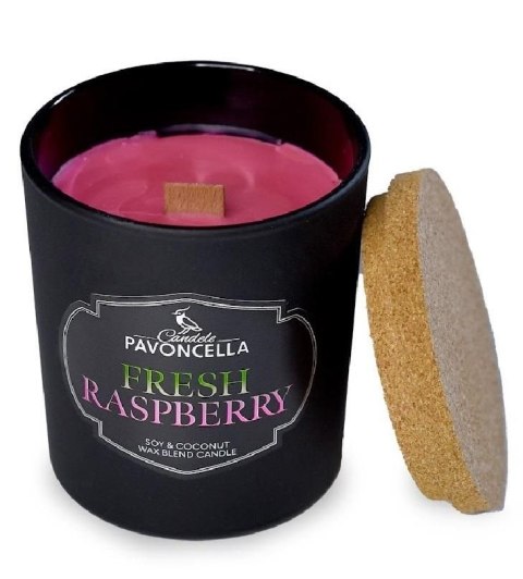 Świeczka ozdobna Classico Fresh Raspberry czarna 135 g Pavoncella (5905711530752) Pavoncella