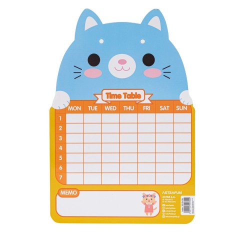 Tablica suchościeralna Jednorożec,Miś,Panda,Króliczek [mm:] 245x165 Astra Fun (325024006) Astra Fun