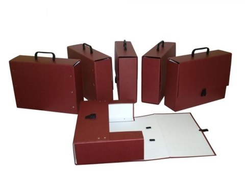 Teczka z szerokim grzbietem na zatrzask A4 bordowy Delfin (5907623219671) Delfin