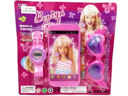 Telefon zabawkowy Cabo Toys + zegarek cyfrowy + okulary dla dziewczynki (L3618) Cabo Toys