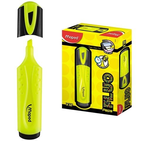 Zakreślacz żółty PEPS fluo wkład żółty 1,0-5,0mm Maped (734034) Maped