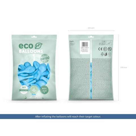 Balon gumowy Pastel Eco Balloons błękitny 260mm Partydeco (ECO26P-011) Partydeco