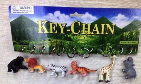 Brelok zwierzęta dzikie 4-6cm 6-rodzajów Hipo (HWC101) Hipo