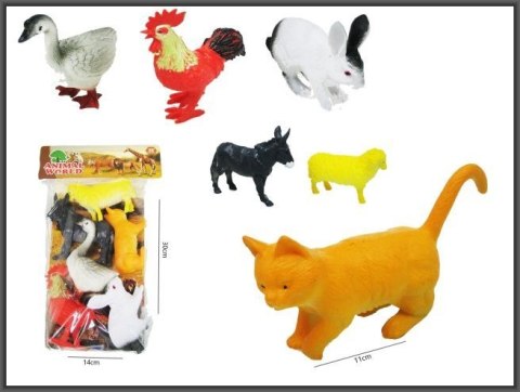 Figurka Zwierzęta domowe 6 szt 9-12 cm Hipo (H13807) Hipo