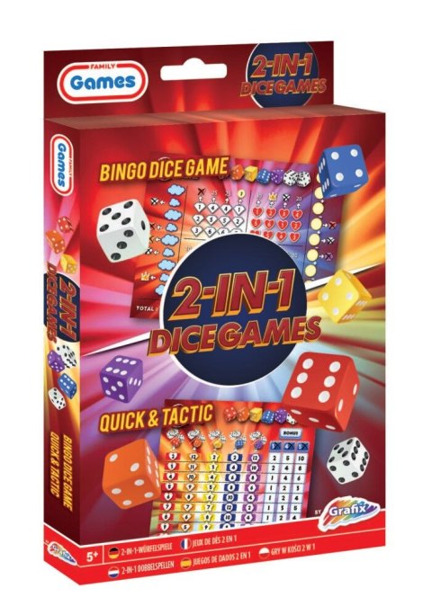 Gra logiczna 2w1 kości i bingo Grafix (300065) Grafix