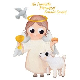 Kartka składana B6 KOMUNIA ANIOŁ B6 Henry (5907465660273) Henry