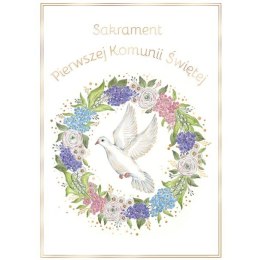 Kartka składana B6 KARNET B6 KOMUNIA GOŁAB MAJOWY Henry (5905701482375) Henry